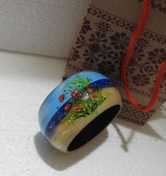 Brățară pictată peisaj marin, Unicat