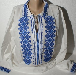 Camasa etno barbateasca cu modele geometrice