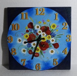 Ceas de perete pictat manual, UNICAT