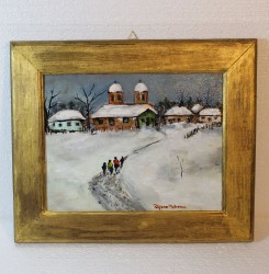 Colindători spre biserică Transilvania