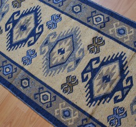 Covoraș popular rustic 150 cm (albastru)