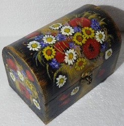 Cufar mediu pictat cu flori de camp