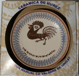 Farfurie din ceramică 25 cm. Cocoșul de Hurez
