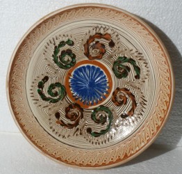 Farfurie unicat decor Horezu 21 cm