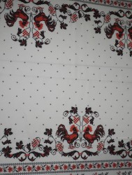 Fata de masa imprimata cocosi 150x90 cm