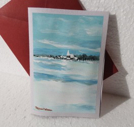 Felicitare Lumea satului iarna 