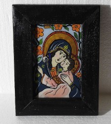 Maica Domnului cu Pruncul, icoana pe sticla