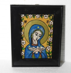 Maica Domnului și Duhul Sfânt, pictura pe sticlă