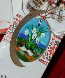 Martisor tablou ghiocei