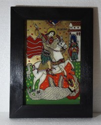 Sfantul Gheorghe - icoană pe sticlă