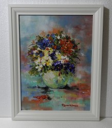 Vas cu panseluțe pictură 37x47 cm