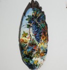 Aplica lemn pictat Strugurii Toamnei