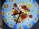 Ceas de perete pictat manual, UNICAT