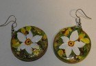 Cercei handmade „Narcise de primăvară” – pictați manual