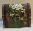 Cufar unicat Narcise, 16x11x13 cm pictat manual