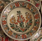 Farfurie ceramica de Corund, adanca, cu flori (20 cm)