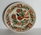 Farfurie tradițională Transilvania maro verde 21 cm