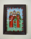 Icoana pe sticla - Sf Petru si Pavel 16x21 cm