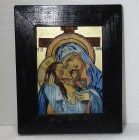 Icoană Maica Domnului și  Iisus pe cruce