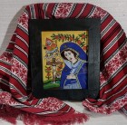 Icoană pictată pe sticlă Maica Îndurerată
