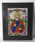 Icoană Sfântul Apostol Petru pictată pe sticlă – 31 × 40 cm