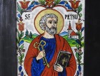 Icoană Sfântul Apostol Petru pictată pe sticlă – 31 × 40 cm