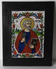 Icoană Sfântul Apostol Petru pictată pe sticlă – 31 × 40 cm
