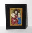 Iisus, păstorul cel bun, icoana sticla