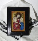 Iisus, păstorul cel bun, icoana sticla