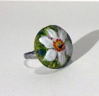 Inel pictat manual, narcisă UNICAT