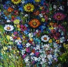 Liniștea florilor înainte de furtună 53x73 cm