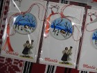 Martisor banut pictat, imagini din lumea satului, iarna