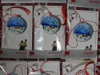 Martisor banut pictat, imagini din lumea satului, iarna