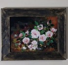 Ramura de trandafir, tablou unicat, 30x24 cm