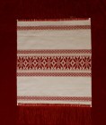 Servet traditional Transilvania, 40x37 cm (alb,rosu)
