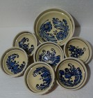 Set castroane ceramica traditionale 1+6, Transilvania (albastru)