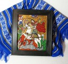 Sf Gheorghe pictură unicat pe sticlă